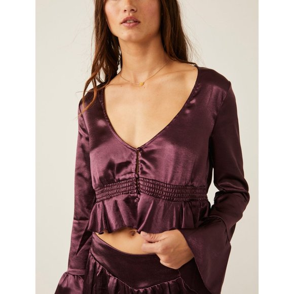 FREE PEOPLE Chasing Love Sleep Set / Precious Wine - Picture 5 of 7